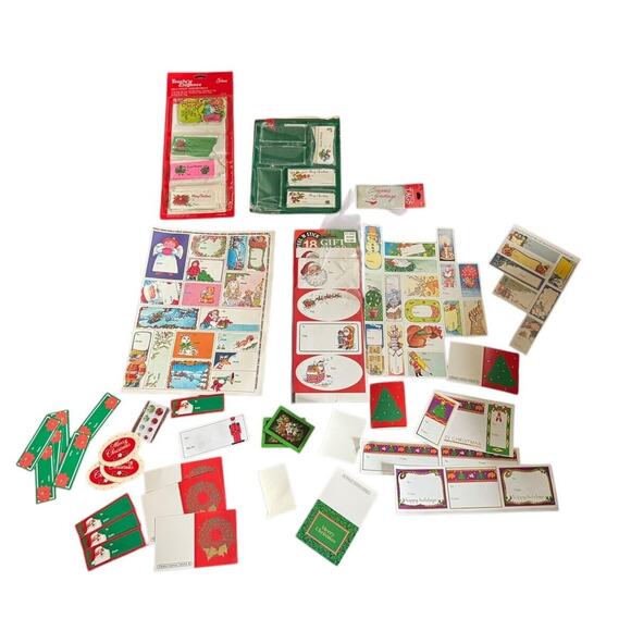 Christmas Holiday Gift Tags VTG (mostly) 100+ Present Labels Santa Xmas READ - Picture 1 of 9